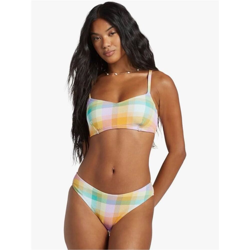 Billabong Women's Warm Waves Lila Bralette Bikini Top, Multicolor, Large, NWT